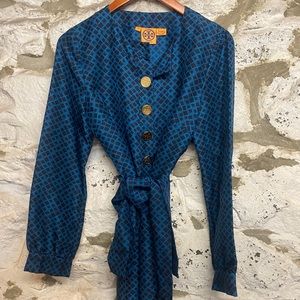 Vintage Tory Burch L/S Silk Shirt Dress
